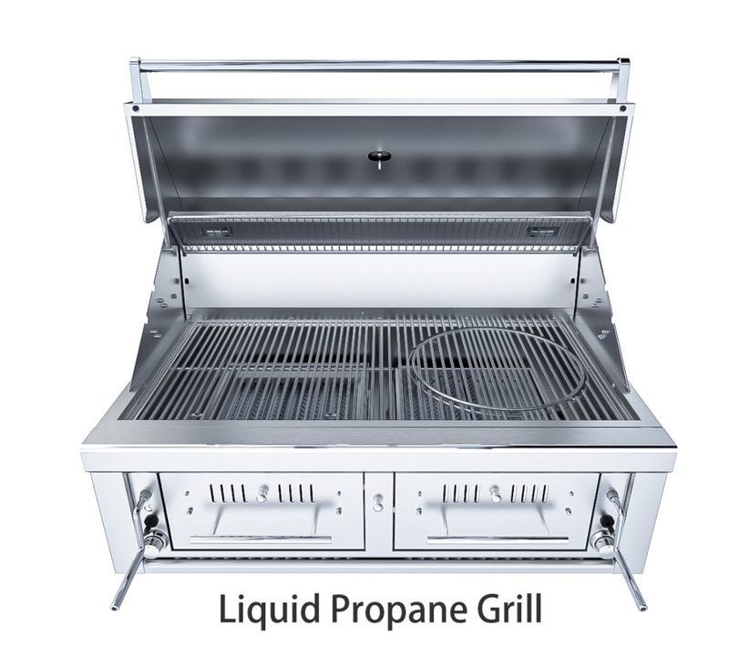 42" Gas Hybrid Dual Zone Charcoal/Wood Burning Grill BBQ GRILL SunStone Barbecue Grills   