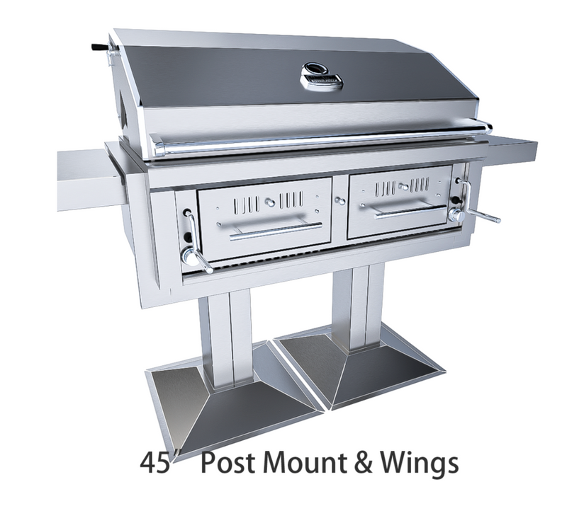 42" Gas Hybrid Dual Zone Charcoal/Wood Burning Grill BBQ GRILL SunStone Barbecue Grills   