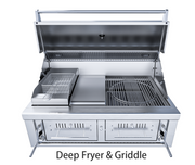 42" Gas Hybrid Dual Zone Charcoal/Wood Burning Grill BBQ GRILL SunStone Barbecue Grills   