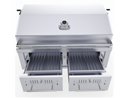 42" Gas Hybrid Dual Zone Charcoal/Wood Burning Grill BBQ GRILL SunStone Barbecue Grills   
