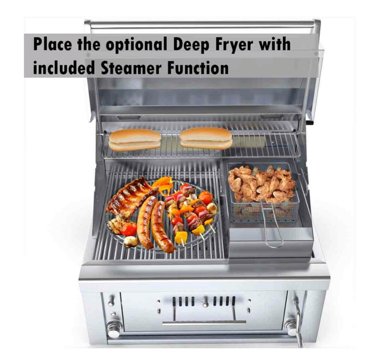 30” Gas Burners Hybrid Single Zone Charcoal/Wood Burning w/Infra-Red Burner Grill BBQ GRILL SunStone Barbecue Grills   
