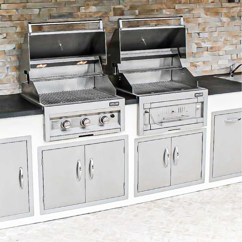 28" Single Zone 304 Stainless Steel Charcoal Grill BBQ GRILL SunStone Barbecue Grills   