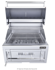 28" Single Zone 304 Stainless Steel Charcoal Grill BBQ GRILL SunStone Barbecue Grills   