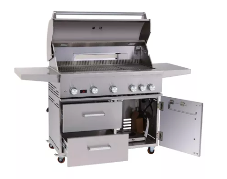 Bonfire 500 Prime Door/Drawer Cart +Cover+Rotisserie + Lifetime Warranty BBQ GRILL Bonfire Barbecue grills   
