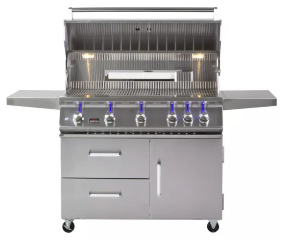 Bonfire 500 Prime Door/Drawer Cart +Cover+Rotisserie + Lifetime Warranty BBQ GRILL Bonfire Barbecue grills   