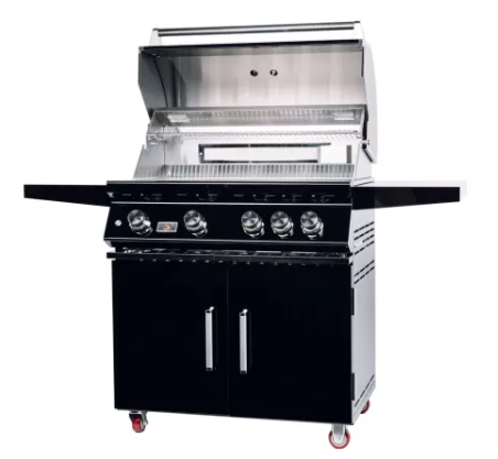 Bonfire 4 Burner Black Cart + Cover + Rotisserie + Lifetime Warranty BBQ GRILL Bonfire Barbecue grills   
