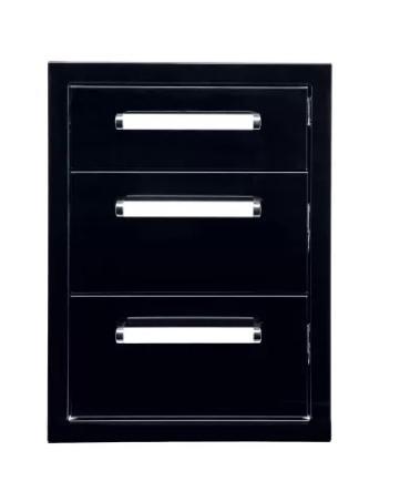 Bonfire Triple Drawer Black BBQ GRILL Bonfire Barbecue grills   