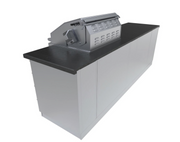 ALAMO 9’ Hybrid Gas Charcoal Grill island package BBQ GRILL SunStone Barbecue Grills   