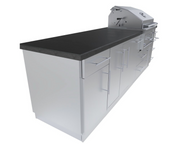 ALAMO 9’ Hybrid Gas Charcoal Grill island package BBQ GRILL SunStone Barbecue Grills   