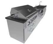 HILL COUNTRY 13’-6" Expansive Island Package BBQ GRILL SunStone Barbecue Grills   