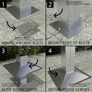22" Sunstone Post Mount for the Appliance Jackets BBQ GRILL SunStone Barbecue Grills   