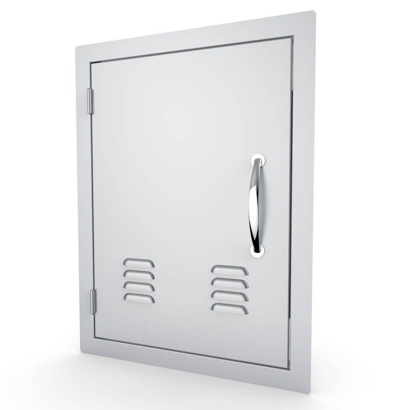 14x20 & 17x24 Vertical Access Door Vented BBQ GRILL SunStone Barbecue Grills 14x20 & 17x24 Vertical Access Door Vented - Left  Swing A-DV1420-L  