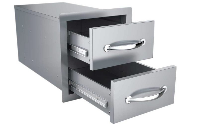 14" Double Access Drawer BBQ GRILL SunStone Barbecue Grills   