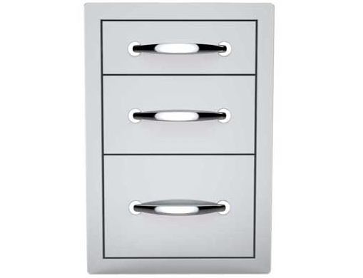 14" Triple Access Drawer BBQ GRILL SunStone Barbecue Grills   