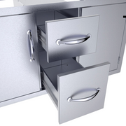 Classic Series 42" Double Drawer Door Combo BBQ GRILL SunStone Barbecue Grills   