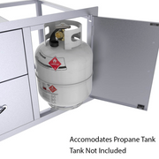 Classic Series 36" Double Drawer Door Combo BBQ GRILL SunStone Barbecue Grills   