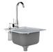 Drop in Single Sink w/Hot & Cold Water Faucet BBQ GRILL SunStone Barbecue Grills   