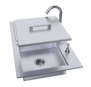 Copy of Over/Under 20" x 12" Height Single Basin Sink w/Cover BBQ GRILL SunStone Barbecue Grills   