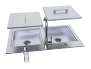 Copy of Over/Under 20" x 12" Height Single Basin Sink w/Cover BBQ GRILL SunStone Barbecue Grills   