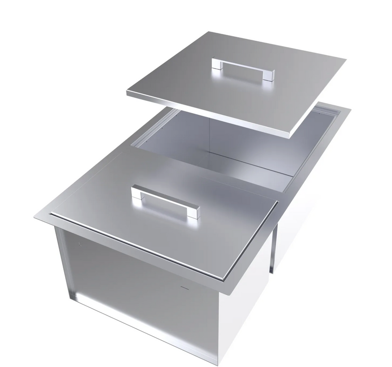 Over/Under 34" x 12" Height Double Basin Sink w/2 Covers BBQ GRILL SunStone Barbecue Grills   