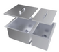 Over/Under 34" x 12" Height Double Basin Sink w/2 Covers BBQ GRILL SunStone Barbecue Grills   