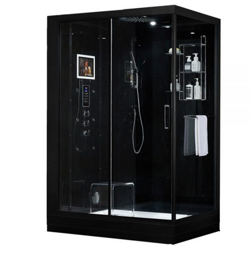 Platinum Anzio Steam Shower - Black Spas Maya Bath LLC Platinum Anzio Steam Shower - Black  - Left  