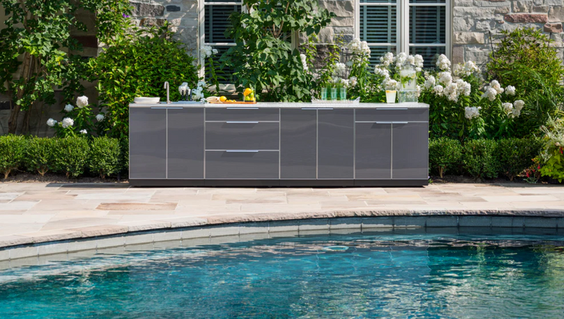 Outdoor Kitchen Aluminum 4 Piece Cabinet Set Top + Bottom outdoor funiture New Age   