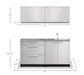 Outdoor Kitchen Stainless Steel 4 Piece Cabinet Set outdoor funiture New Age   