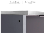Outdoor Kitchen Aluminum 6 Piece Cabinet Set - Grey outdoor funiture New Age   
