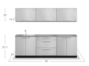 Outdoor Kitchen Stainless Steel 6 Piece Cabinet Set outdoor funiture New Age   