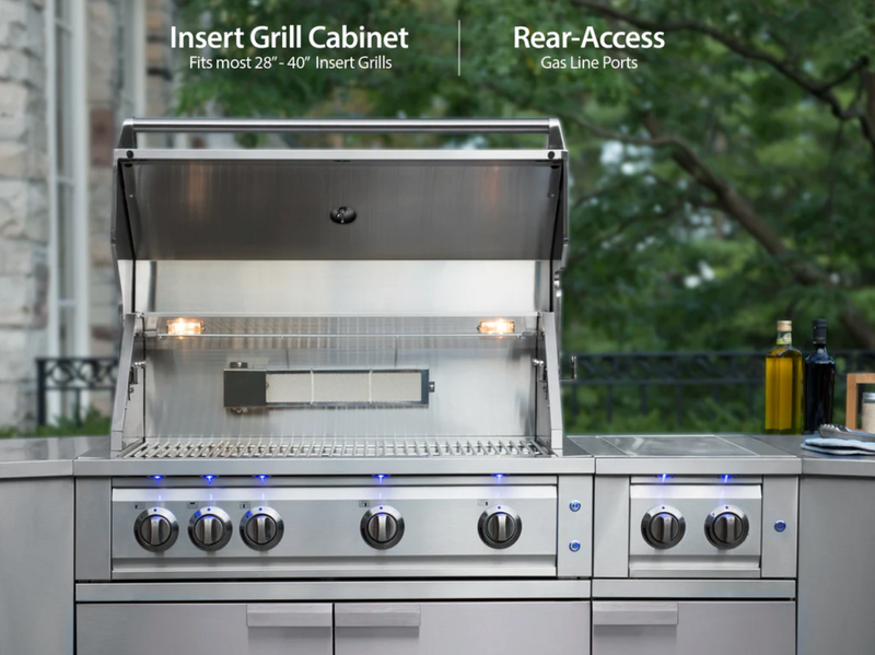 Outdoor Kitchen Stainless Steel 3 Piece Cabinet Set outdoor funiture New Age   