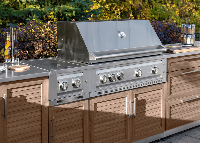 Outdoor Kitchen Stainless Steel Platinum Dual Side Burner BBQ GRILL New Age   