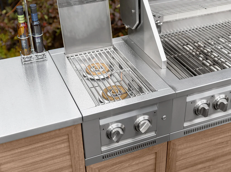 Outdoor Kitchen Stainless Steel Platinum Dual Side Burner BBQ GRILL New Age   