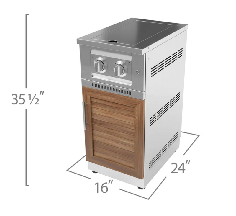 Outdoor Kitchen Stainless Steel Platinum Dual Side Burner BBQ GRILL New Age   