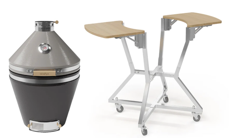 Platinum Kamado Bundle Grill with trolley - Taupe BBQ GRILL New Age   