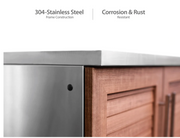 Outdoor Kitchen Stainless Steel Grove 3 Piece Cabinet Set + 33'' Grill outdoor funiture New Age   