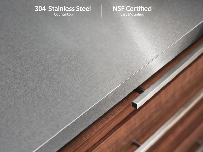 Outdoor Kitchen Stainless Steel Grove 3 Piece Cabinet Set + 33'' Grill outdoor funiture New Age   