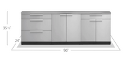 Outdoor Kitchen Stainless Steel 3 Piece Cabinet Set outdoor funiture New Age   