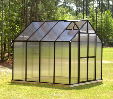 Riverstone Monticello 8 ft x 8 ft Greenhouse Black MONT-8-BK Greenhouses RiverStone   