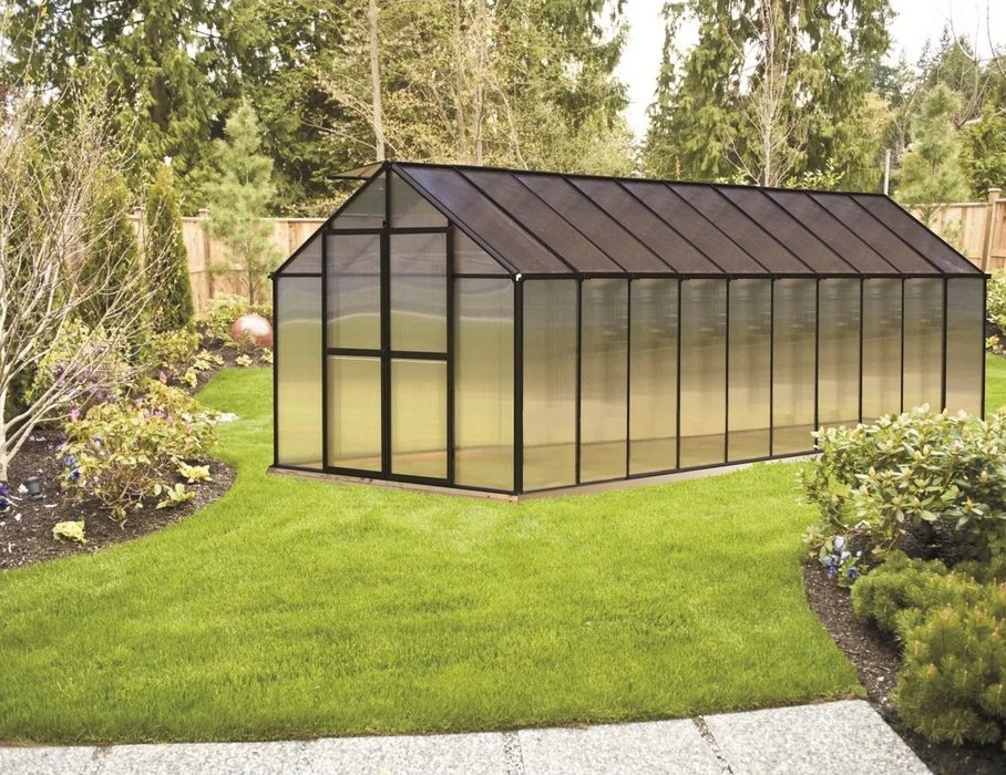 Riverstone Monticello 8 ft x 20 ft Premium Greenhouse Black MONT-20-BK-PREMIUM Greenhouses RiverStone   