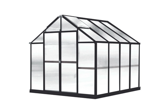Riverstone Monticello Growers Edition 8 ft x 8 ft Greenhouse Black MONT-8-BK-GROWERS Greenhouses RiverStone   