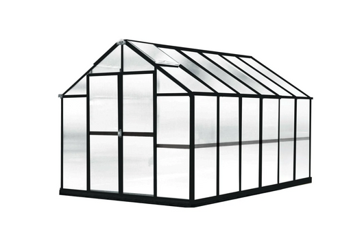 Riverstone Monticello Growers Edition 8 ft x 12 ft Greenhouse Black MONT-12-BK-GROWERS Greenhouses RiverStone   