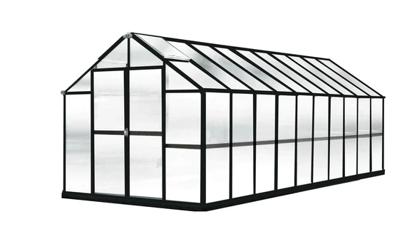 Riverstone Monticello Growers Edition 8 ft x 24 ft Greenhouse Black MONT-24-BK-GROWERS Greenhouses RiverStone   
