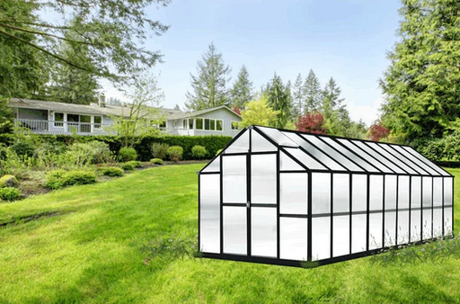 Riverstone Monticello Growers Edition 8 ft x 20 ft Greenhouse Black MONT-20-BK-GROWERS Greenhouses RiverStone   