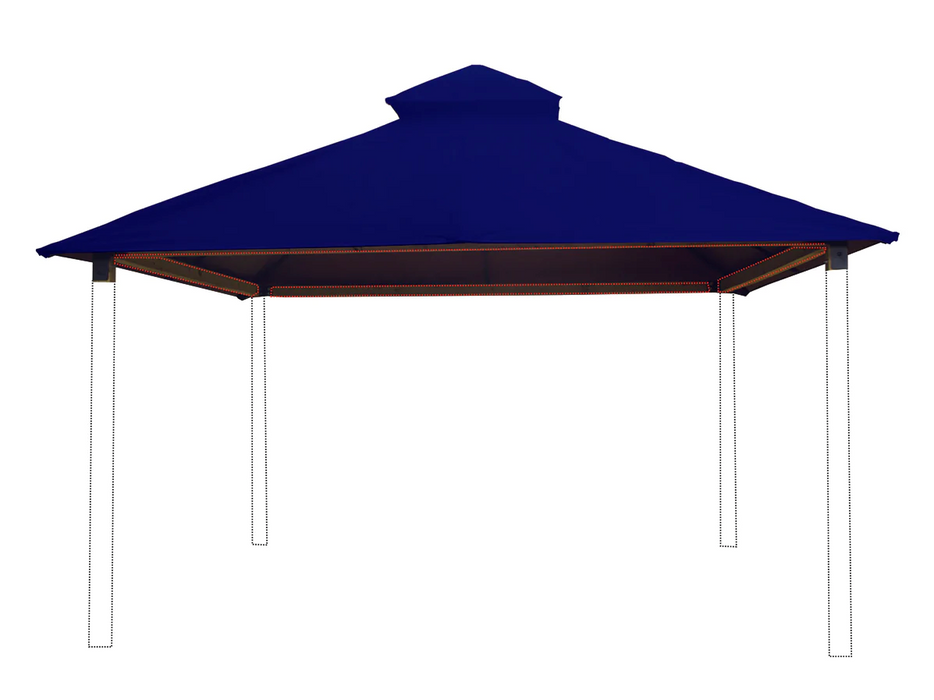 Riverstone Industries 14 ft. sq. ACACIA Gazebo Roof Framing and Mounting Kit With Pacific Blue Canopy & Gazebo Tops RiverStone   