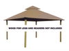 Riverstone Industries 14 ft. sq. ACACIA Gazebo Roof Framing and Mounting Kit With Antique Beige OutDURA Canopy Canopy & Gazebo Tops RiverStone   