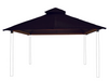 Riverstone Industries 14 ft. sq. ACACIA Gazebo Roof Framing and Mounting Kit With Black OutDURA Canopy Canopy & Gazebo Tops RiverStone   
