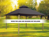 Riverstone Industries 14 ft. sq. ACACIA Gazebo Roof Framing and Mounting Kit With Cadet Grey OutDURA Canopy Canopy & Gazebo Tops RiverStone   