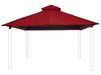 Riverstone Industries 14 ft. sq. ACACIA Gazebo Roof Framing and Mounting Kit With China Red OutDURA Canopy Canopy & Gazebo Tops RiverStone   