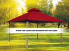 Riverstone Industries 14 ft. sq. ACACIA Gazebo Roof Framing and Mounting Kit With China Red OutDURA Canopy Canopy & Gazebo Tops RiverStone   